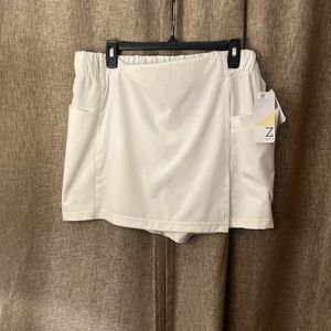 Zella White Skort Lightweight Athletic Shorts